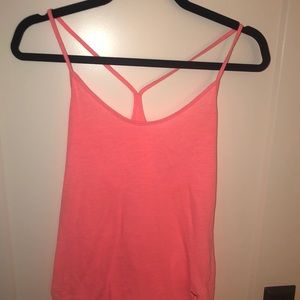 Pink racerback tank top